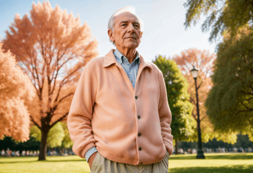 Senior receiving care